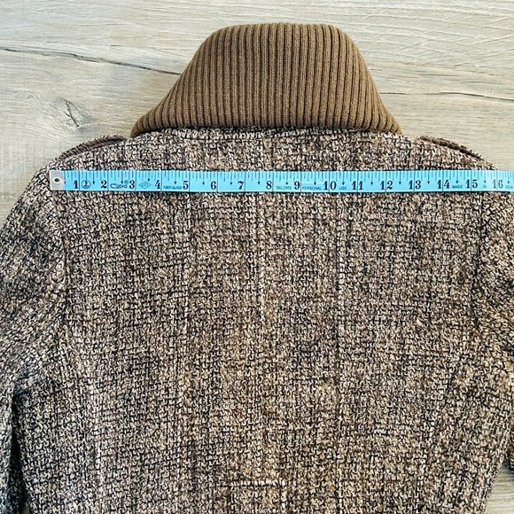 Calvin Klein Long Tweed Peacoat with Sweater Neck (size 4) - Picture 11 of 16